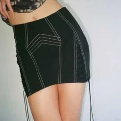 PriscaveraRainwear Lace Up Corset Mini Skirt - Black 14 PriscaveraRainwear Lace Up Corset Mini Skirt - Black -Outlet Lustro Wear Store Priscavera Rainwear Lace Up Corset Mini Skirt Black 20230105013825