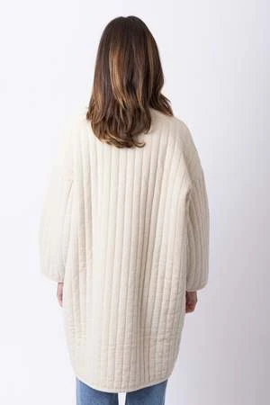 Black CraneQuilted Jacket - Ivory 5 Black CraneQuilted Jacket - Ivory - Image 5