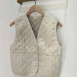 Donni.Donni.Quilted Vest - Heathered Oat