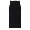 A.L.C.Quincy Scalloped Knit Midi Skirt - Black