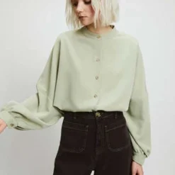 Rita RowChemise Miller - Dirty Green -Outlet Lustro Wear Store RITA ROW CHEMISE MILLER DIRTY GREEN AH23 20230913161505 1