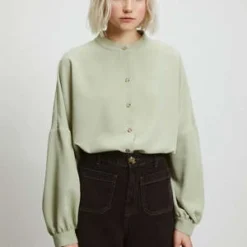 Rita RowChemise Miller - Dirty Green -Outlet Lustro Wear Store RITA ROW CHEMISE MILLER DIRTY GREEN AH23 20230913161505