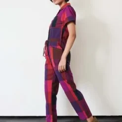 RUJUTA SHETHRay Jumpsuit - Kinetic Chex -Outlet Lustro Wear Store Ray Jumpsuit Kinetic Chex 20231031054324 1