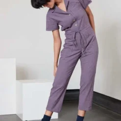 RUJUTA SHETHRay Jumpsuit - Mauve Chex