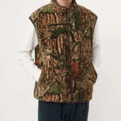 GramicciReversible Fleece Vest - Leaf Camo