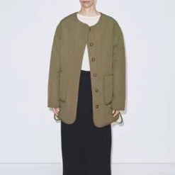 Mijeong ParkReversible Padded Jacket - Olive/Cream