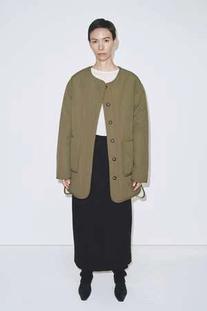 Mijeong ParkReversible Padded Jacket - Olive/Cream 1 Mijeong ParkReversible Padded Jacket - Olive/Cream