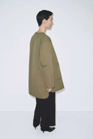 Mijeong ParkReversible Padded Jacket - Olive/Cream 5 Mijeong ParkReversible Padded Jacket - Olive/Cream - Image 5