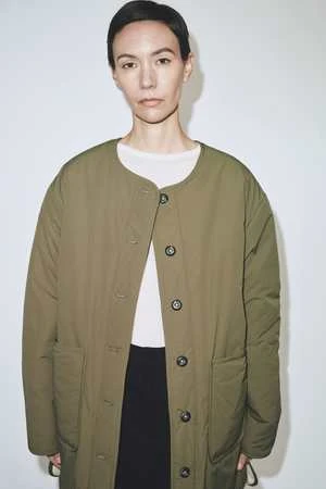 Mijeong ParkReversible Padded Jacket - Olive/Cream 6 Mijeong ParkReversible Padded Jacket - Olive/Cream - Image 6