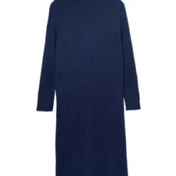 PureCashmere NYCRib Turtleneck Maxi Dress - Navy -Outlet Lustro Wear Store Rib Turtleneck Maxi Dress Navy 20230925213853 3