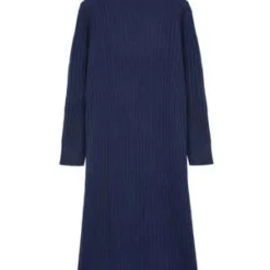PureCashmere NYCRib Turtleneck Maxi Dress - Navy -Outlet Lustro Wear Store Rib Turtleneck Maxi Dress Navy 20230925213854
