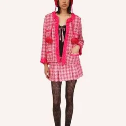 Anna SuiRibbon Chenille Tweed Pleated Skirt - Bubblegum Pink Multi 12 Anna SuiRibbon Chenille Tweed Pleated Skirt - Bubblegum Pink Multi -Outlet Lustro Wear Store Ribbon Chenille Tweed Pleated Skirt br Bubblegum Pink Multi 20230710153924 3