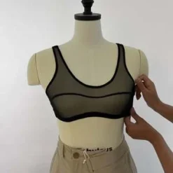 Simone WildBralette Avec Couture De Division - Noir