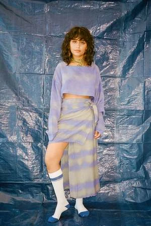 SpaboySpaBoy X 100% Silk Shop Carpathia Skirt - Hyacinth 2 SpaboySpaBoy X 100% Silk Shop Carpathia Skirt - Hyacinth - Image 2