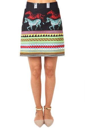 SunoSUNO A Line Mini Skirt - Black/Multi 1 SunoSUNO A Line Mini Skirt - Black/Multi