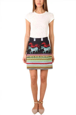 SunoSUNO A Line Mini Skirt - Black/Multi 5 SunoSUNO A Line Mini Skirt - Black/Multi - Image 5