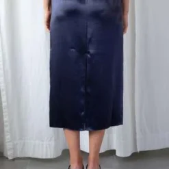 TibiSatin Slip Skirt - Dark Navy 9 TibiSatin Slip Skirt - Dark Navy -Outlet Lustro Wear Store Satin Slip Skirt 20230515234152 1