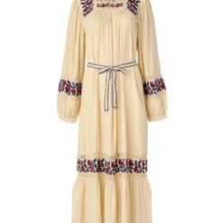 Sea New YorkNan Long Sleeve Midi Dress - Beige