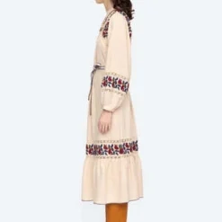 Sea New YorkNan Long Sleeve Midi Dress - Beige -Outlet Lustro Wear Store Sea NY Nan Long Sleeve Midi Dress Beige 20230905162648 1