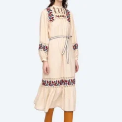 Sea New YorkNan Long Sleeve Midi Dress - Beige -Outlet Lustro Wear Store Sea NY Nan Long Sleeve Midi Dress Beige 20230905162650