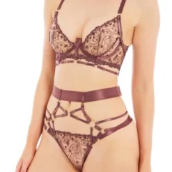 BordelleSelene Strap Thong - Plum -Outlet Lustro Wear Store Selene Strap Thong in Plum 20230621180722 3