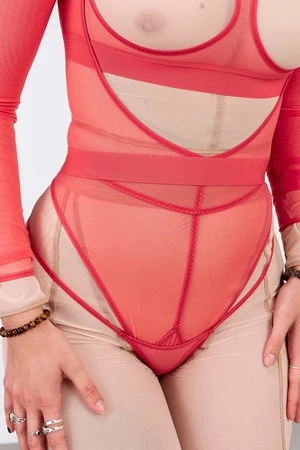 La Fille D'oSeventeen Flat Fit Thong - Coral 1 La Fille D'oSeventeen Flat Fit Thong - Coral