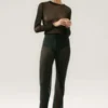 Silk Laundrysilklaundrycom CHIFFON BIAS CUT PANTS BLACK