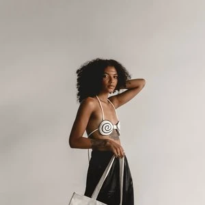 Laurs KempUpcycled Spiral Bralette - Creme Spiral 1 Laurs KempUpcycled Spiral Bralette - Creme Spiral