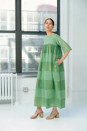 RUJUTA SHETHSpring Maxi Dress - Pine 4 RUJUTA SHETHSpring Maxi Dress - Pine - Image 4