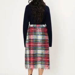 Sofie D'HooreStacey Midi Skirt - Red Tartan 7 Sofie D'HooreStacey Midi Skirt - Red Tartan -Outlet Lustro Wear Store Stacey Midi Skirt in Red Tartan 20230921013101 2