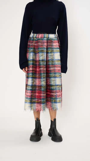 Sofie D'HooreStacey Midi Skirt - Red Tartan 4 Sofie D'HooreStacey Midi Skirt - Red Tartan - Image 4