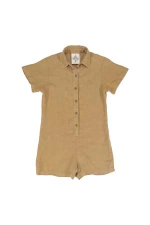 JungmavenStillwater Polo Romper - Coyote Hemp 2 JungmavenStillwater Polo Romper - Coyote Hemp - Image 2