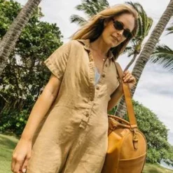 JungmavenStillwater Polo Romper - Coyote Hemp