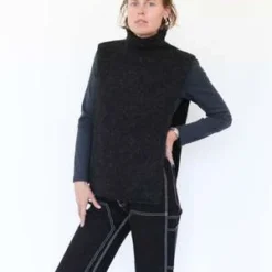 Lauren ManoogianTabard - Black Melange