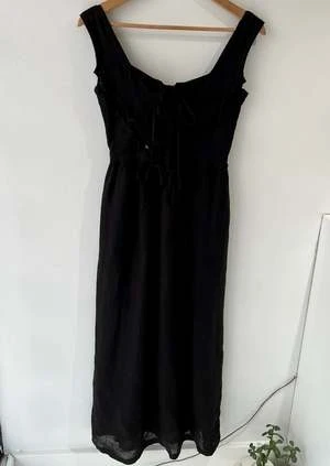 Tach ClothingGyneth Linen Dress - Black 4 Tach ClothingGyneth Linen Dress - Black - Image 4