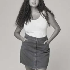 New Products -Outlet Lustro Wear Store Vassar Twill Skirt Burgundy Organic 20230830192652 1