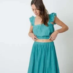 VelvetMariela Silk Cotton Skirt -Outlet Lustro Wear Store Velvet Mariela Silk Cotton Skirt 20230512231449