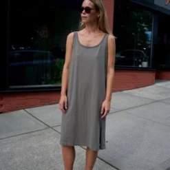 Wol HideBoatneck Dress - Fir