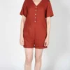 Birds Of North AmericaWoodhaunter Romper - Rust